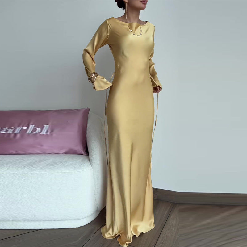 Elegant Satin Maxi Dress
