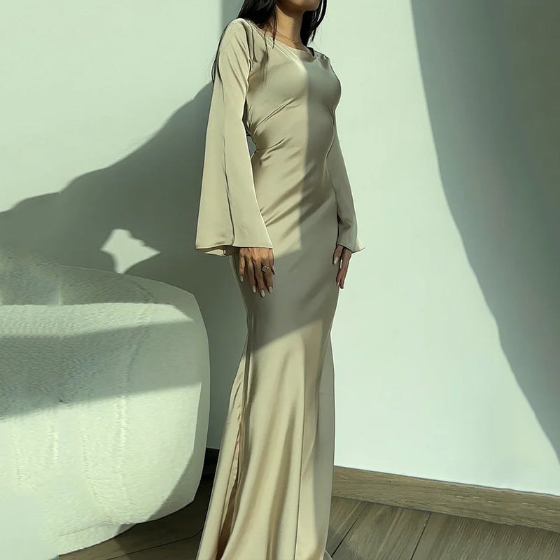 Elegant Satin Maxi Dress