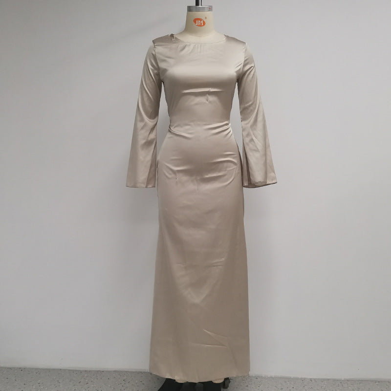 Elegant Satin Maxi Dress