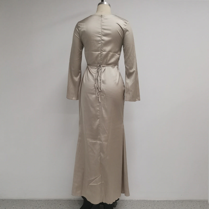Elegant Satin Maxi Dress