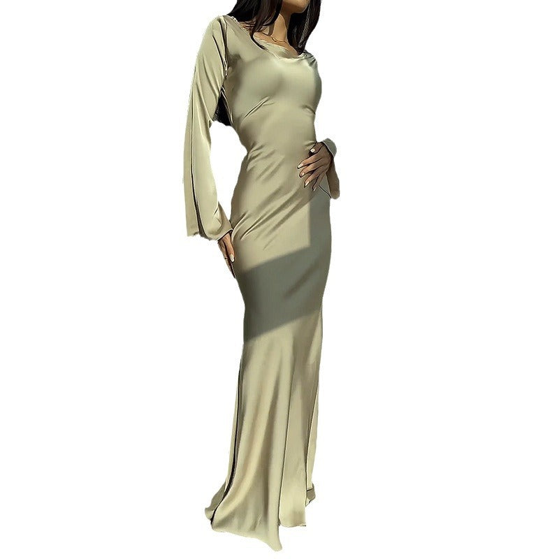 Elegant Satin Maxi Dress