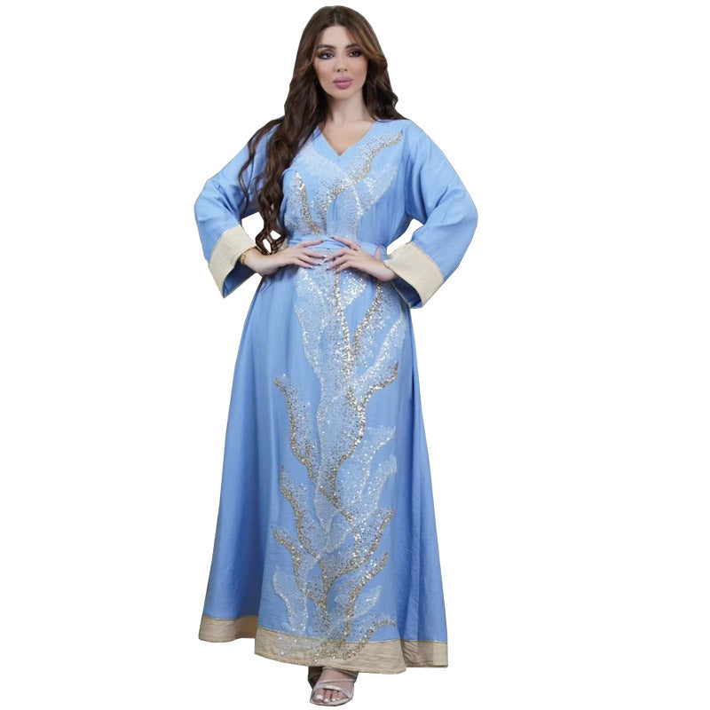 Muslim Robe Sequin Embroider Fashion