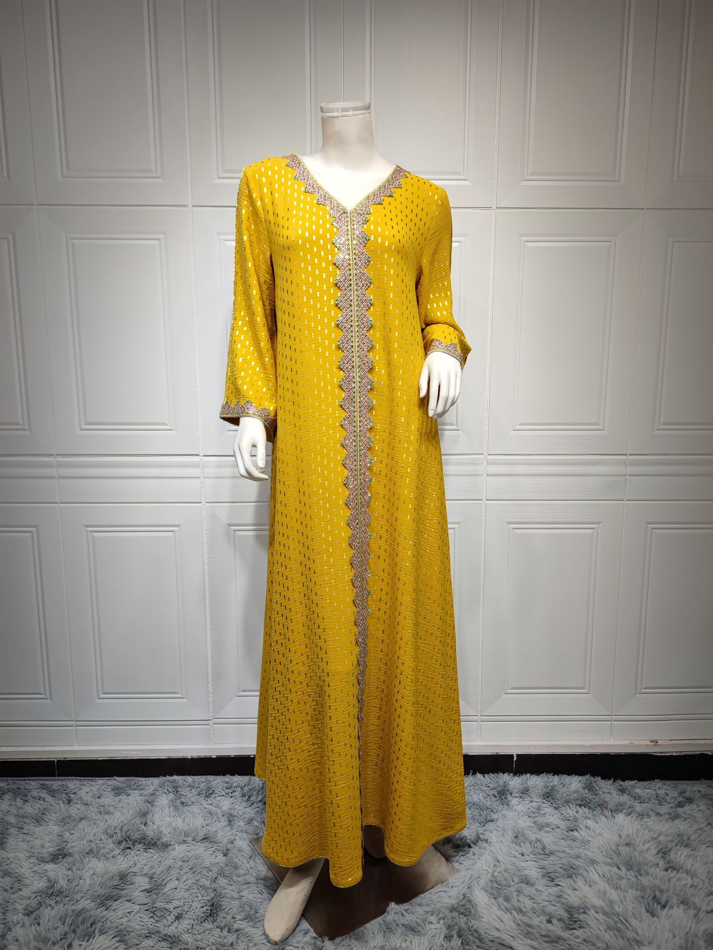 Summer Bronzing Muslim Dubai Gown