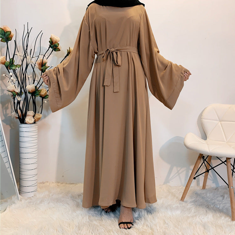 Loose Sleeve Maxi Dress With Belt