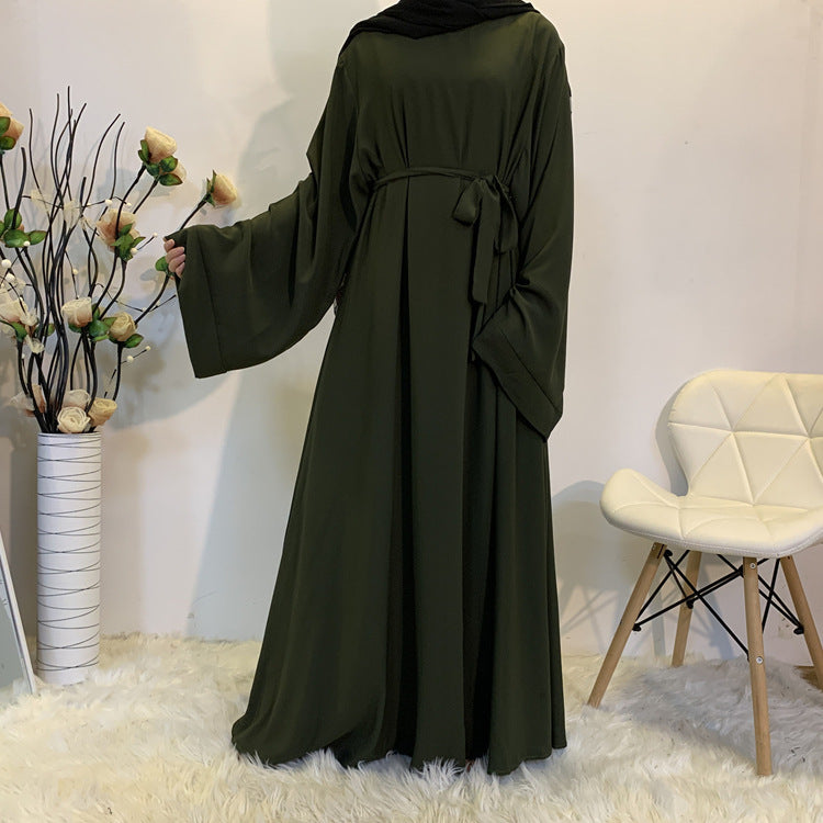 Loose Sleeve Maxi Dress With Belt