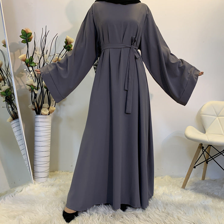 Loose Sleeve Maxi Dress With Belt