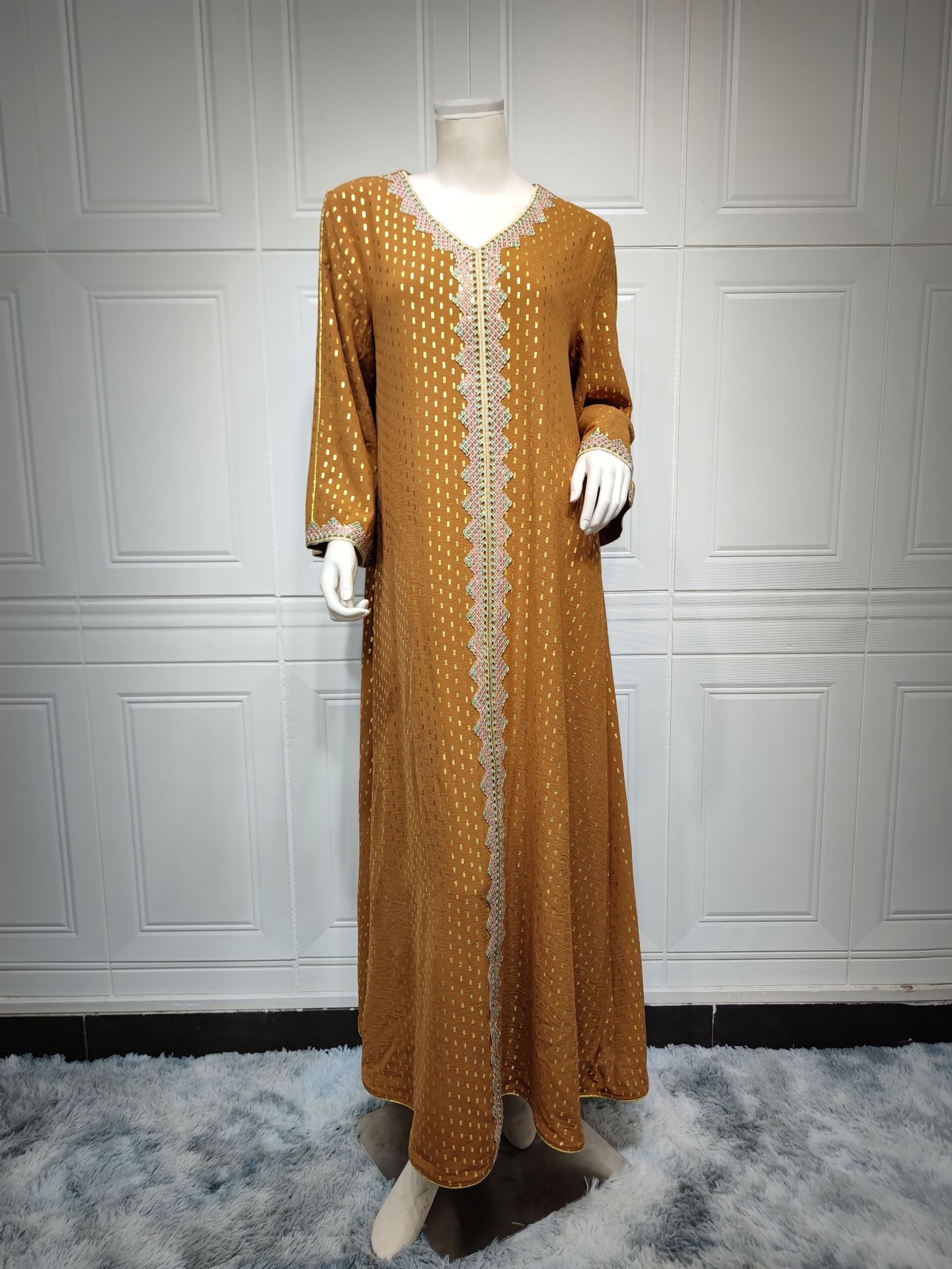 Summer Bronzing Muslim Dubai Gown