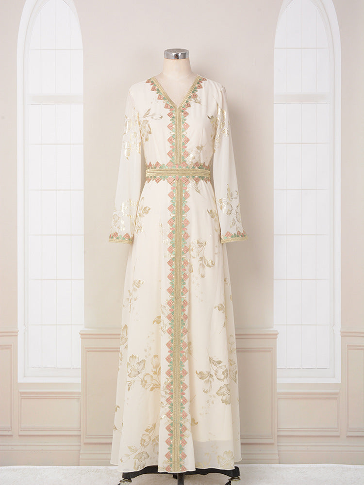 White Maxi With Elegant Embroidery