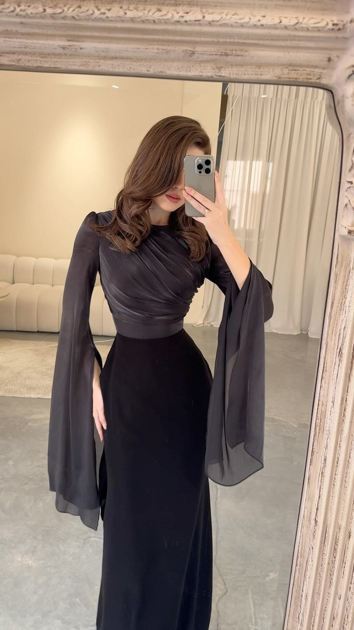 Split Sleeve Elegant Maxi Dress