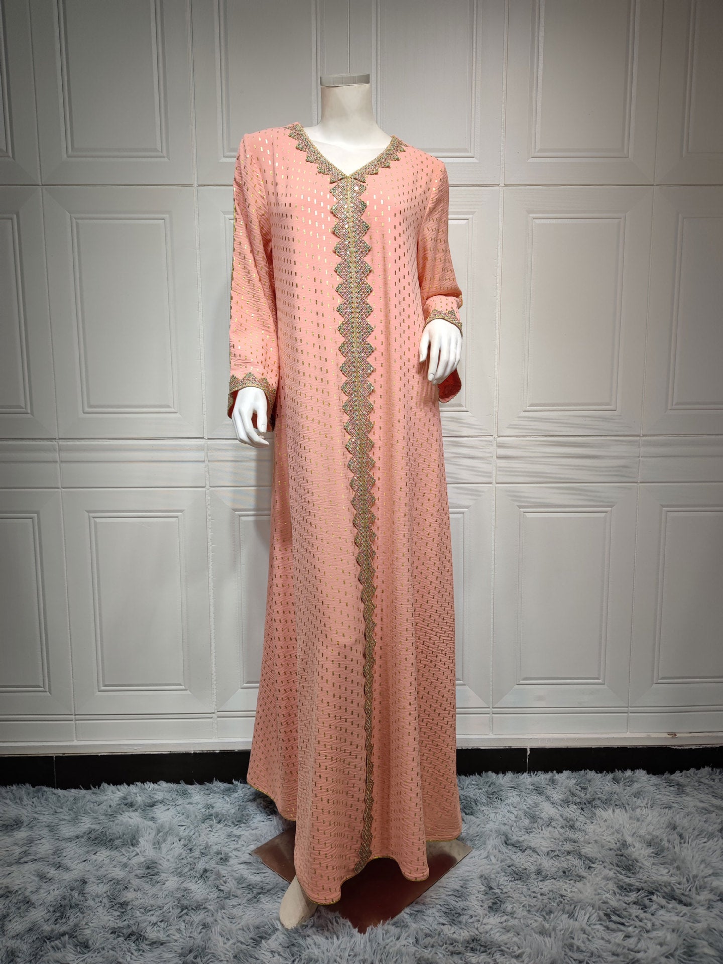 Summer Bronzing Muslim Dubai Gown