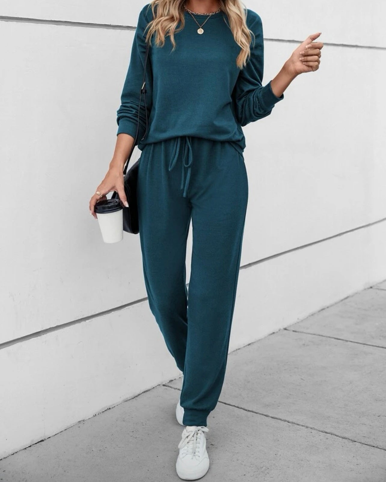 Raglan Sleeve Pullover & Drawstring Waist Sweatpants