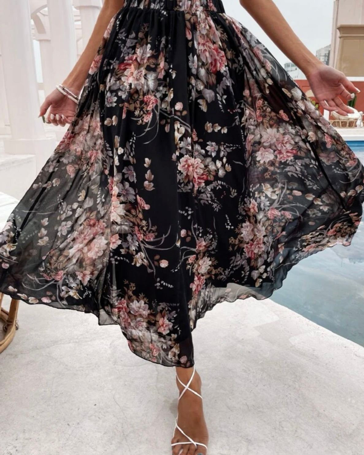 Floral Print Maxi Dress