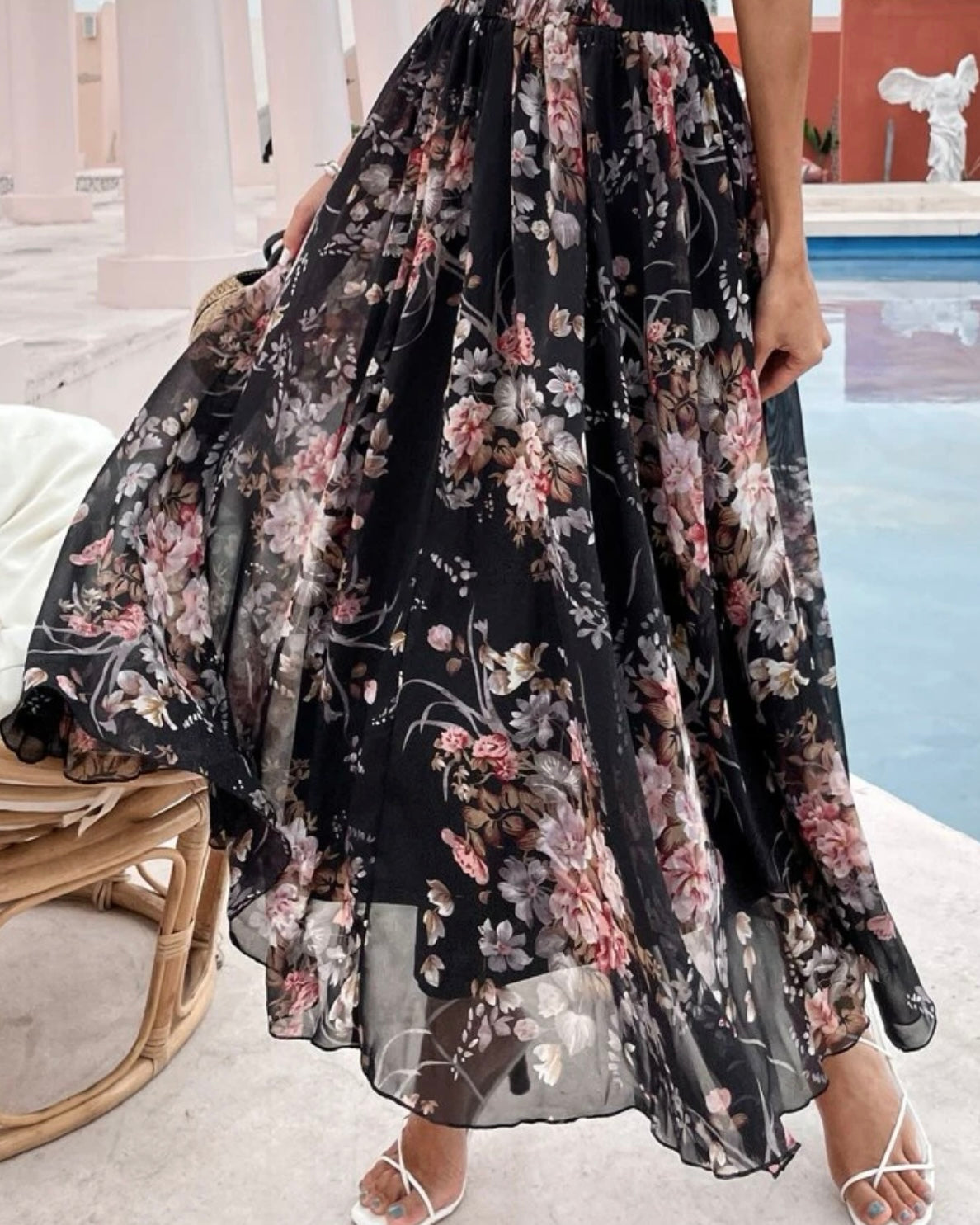 Floral Print Maxi Dress