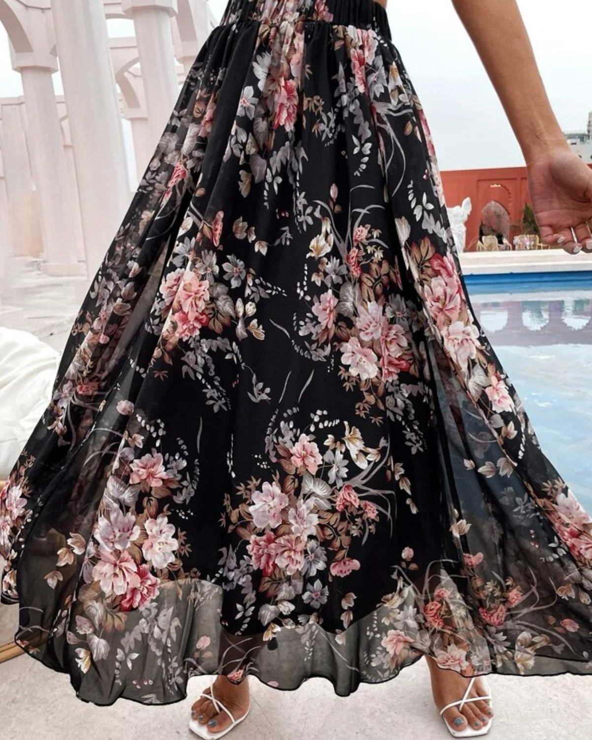 Floral Print Maxi Dress