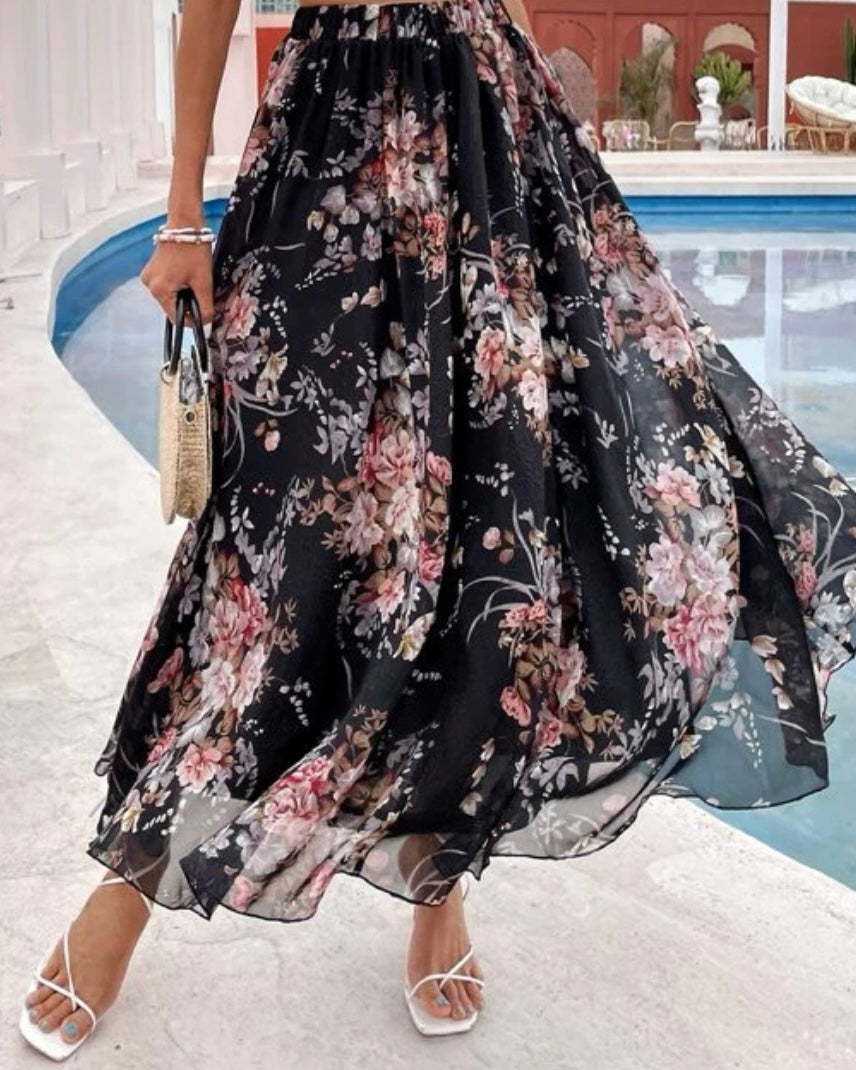 Floral Print Maxi Dress