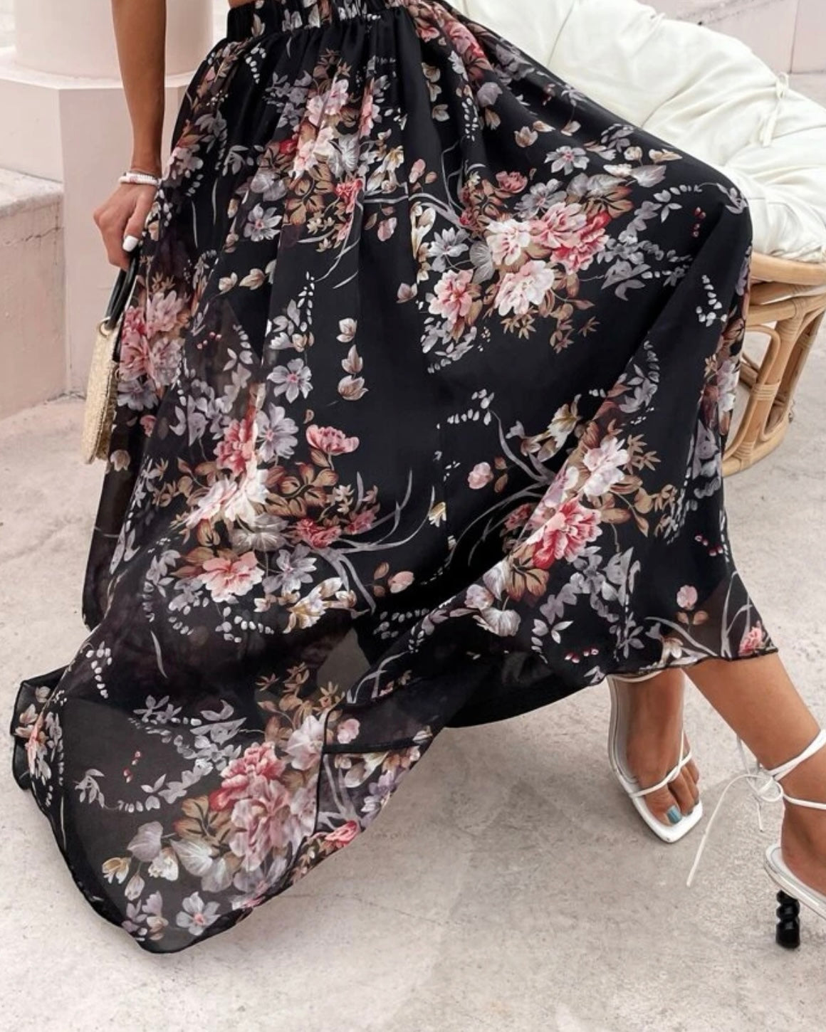 Floral Print Maxi Dress