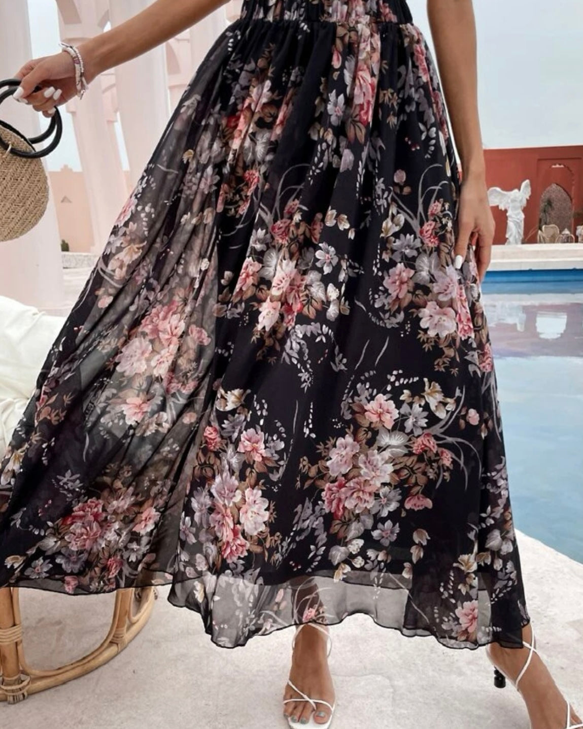 Floral Print Maxi Dress