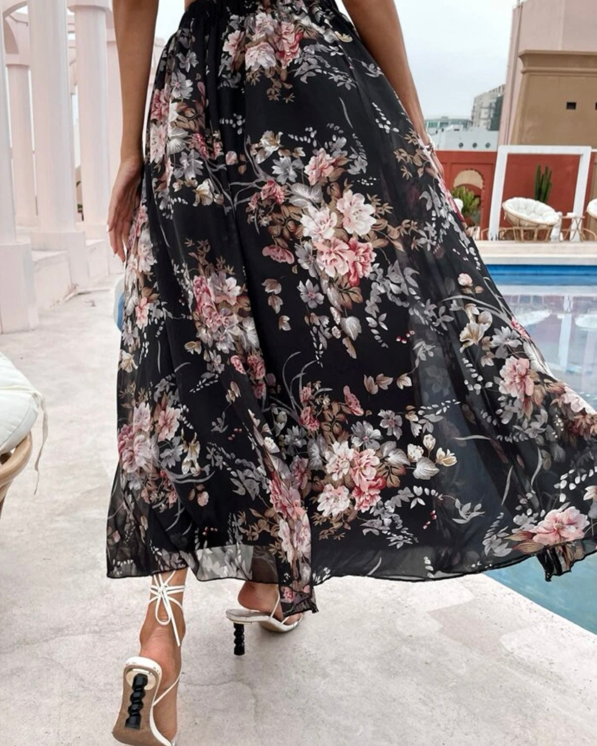 Floral Print Maxi Dress