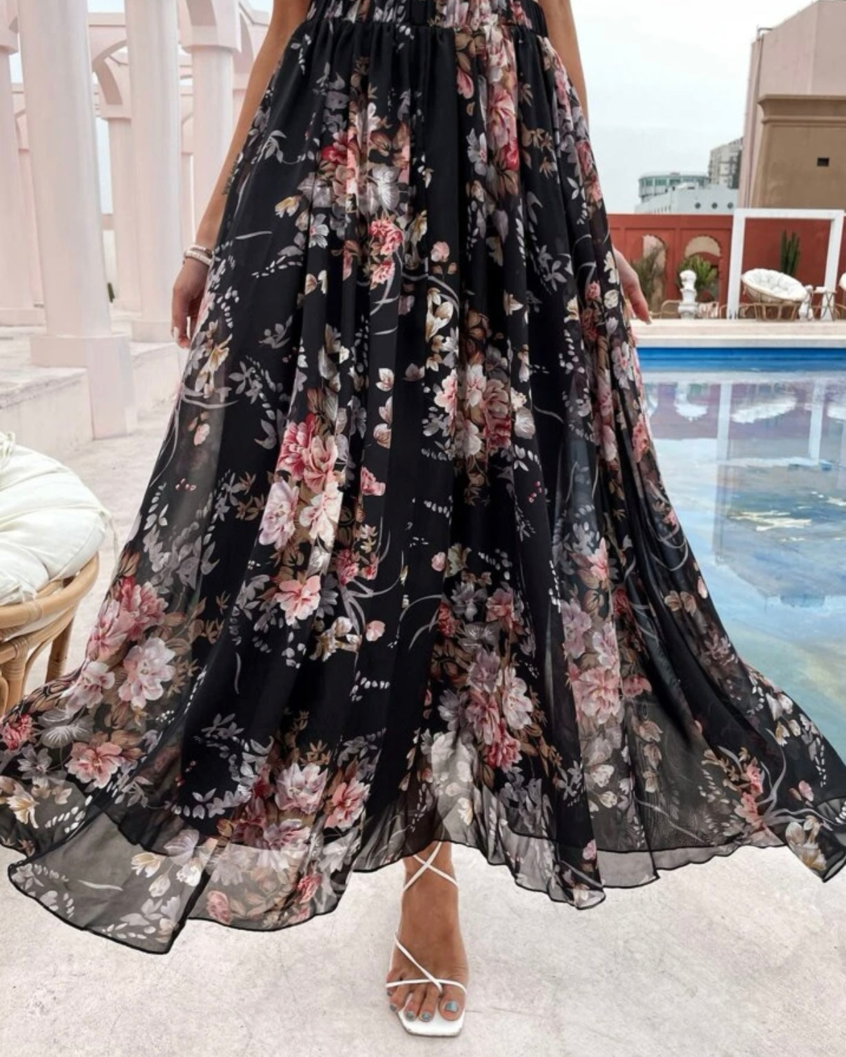 Floral Print Maxi Dress